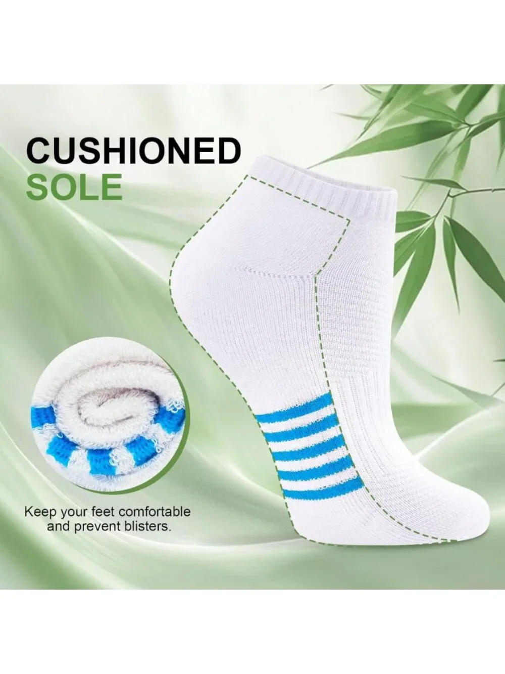 Bamboo Viscose Ankle Socks for Women, 6/12 Pairs Low Cut Comfort & Breathability